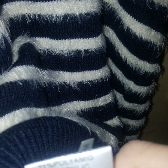 NWT Misses sz L La P'tite Etoile sweater Navy and white Stripes Classic - Picture 4 of 6